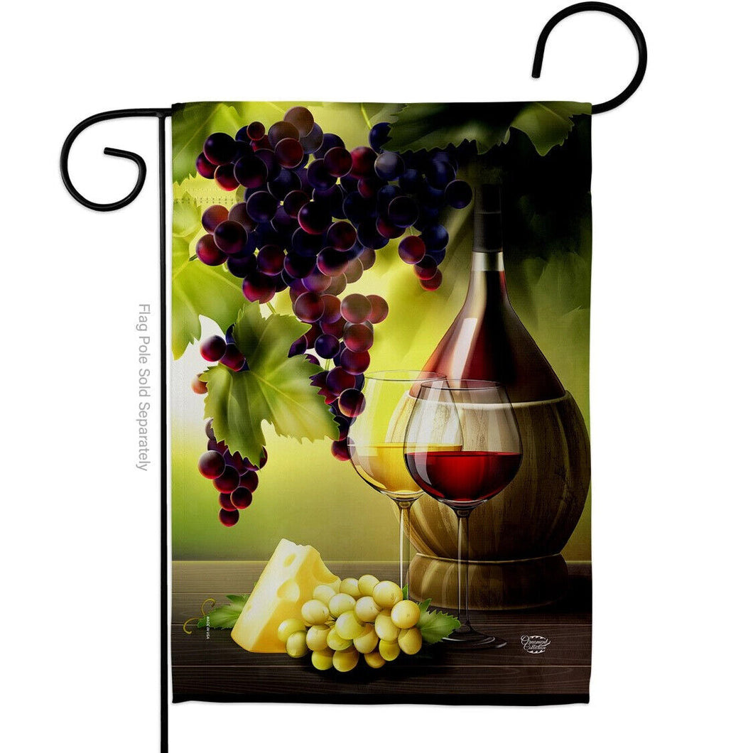 Two Group Flag Vineyard Beveragesine Decor Flag