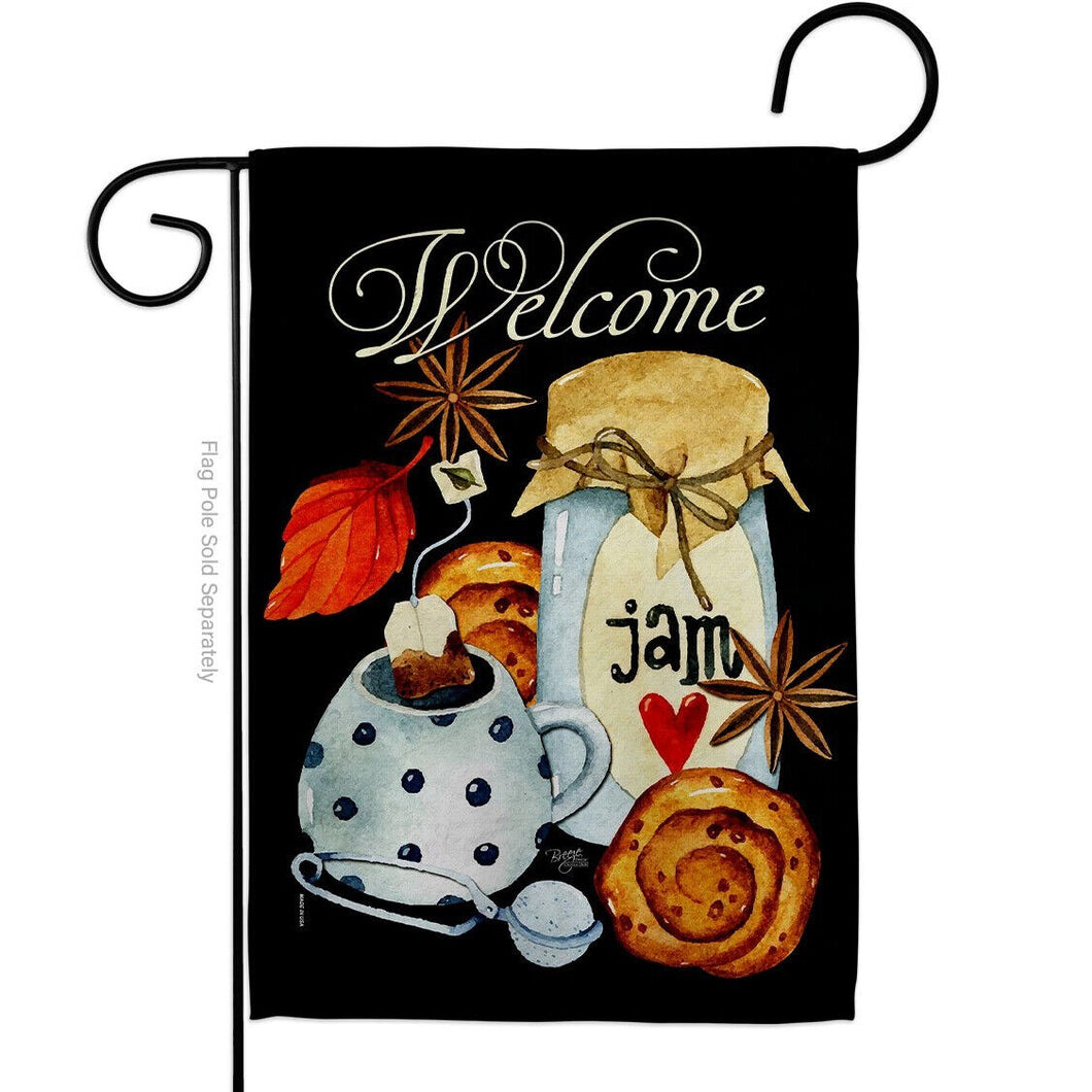 Two Group Flag Sweet Teatime Beverages Coffee Tea Harvest Autumn Decor Flag