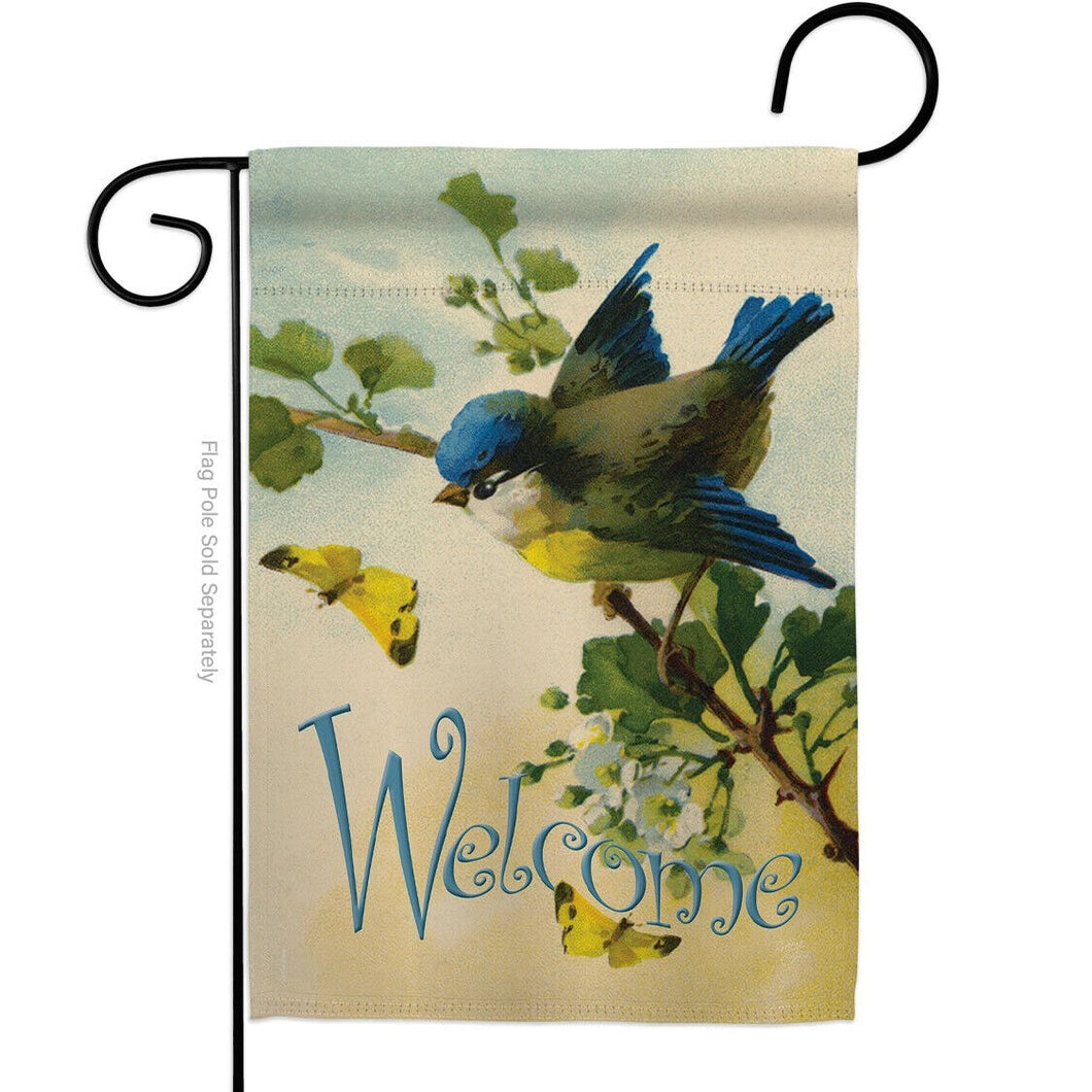 Two Group Flagelcome Birds Animals Bird Garden Friends Decor Flag