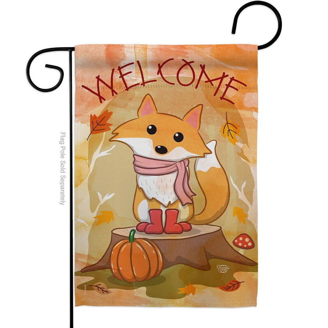 Two Group Flagelcome Fall Foxy Falltime Harvest Autumnildlife Flag