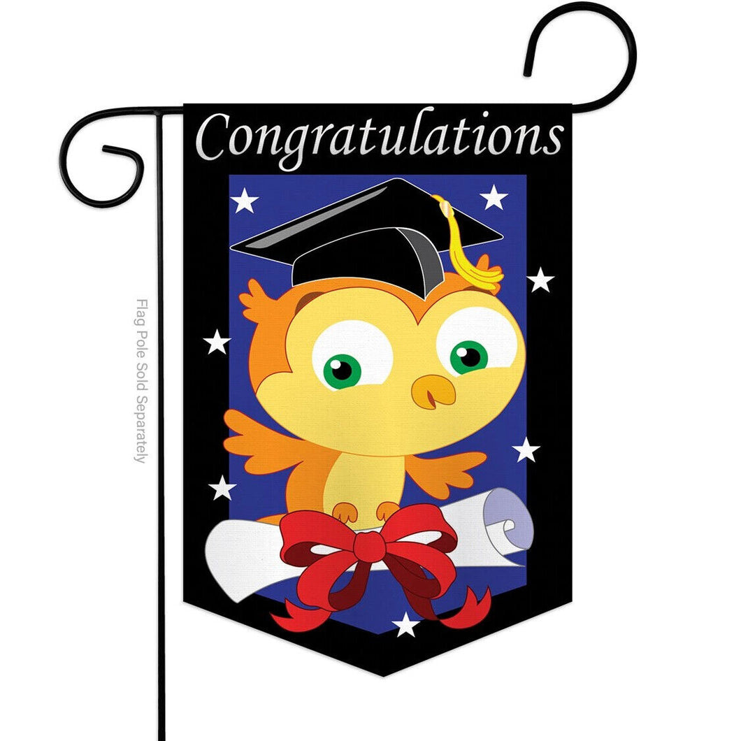 Two Group Flag Congratulations Education Graduation Bird Decor Flag