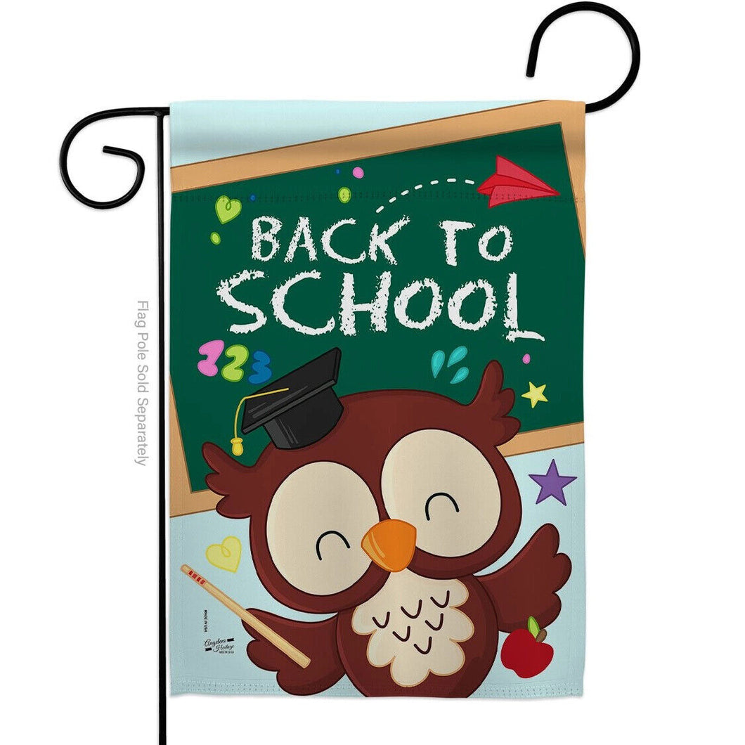 Two Group Flaghoo Back to School Education Bird Decor Flag