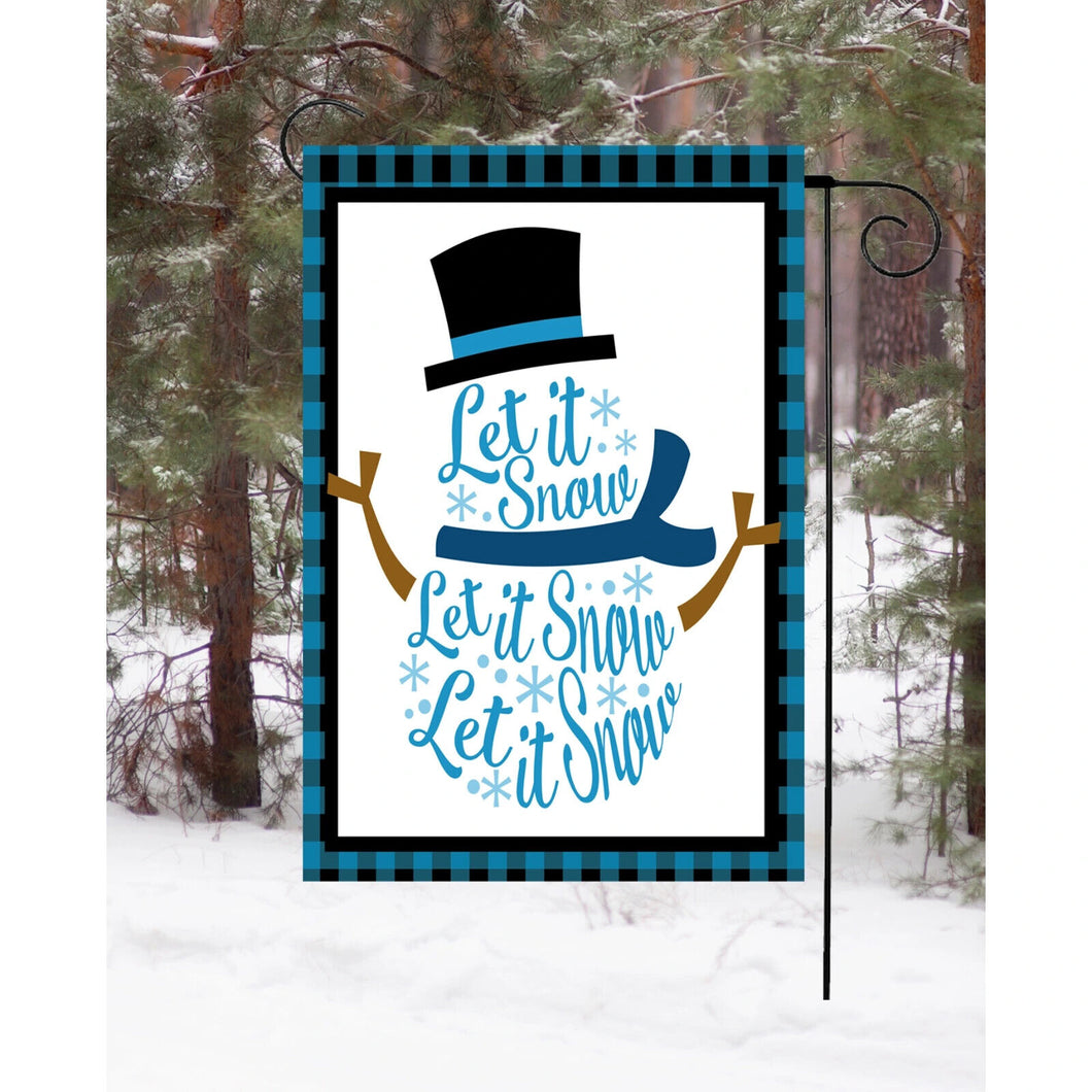 Flags Galore Let It Snow Snowman Garden Flag