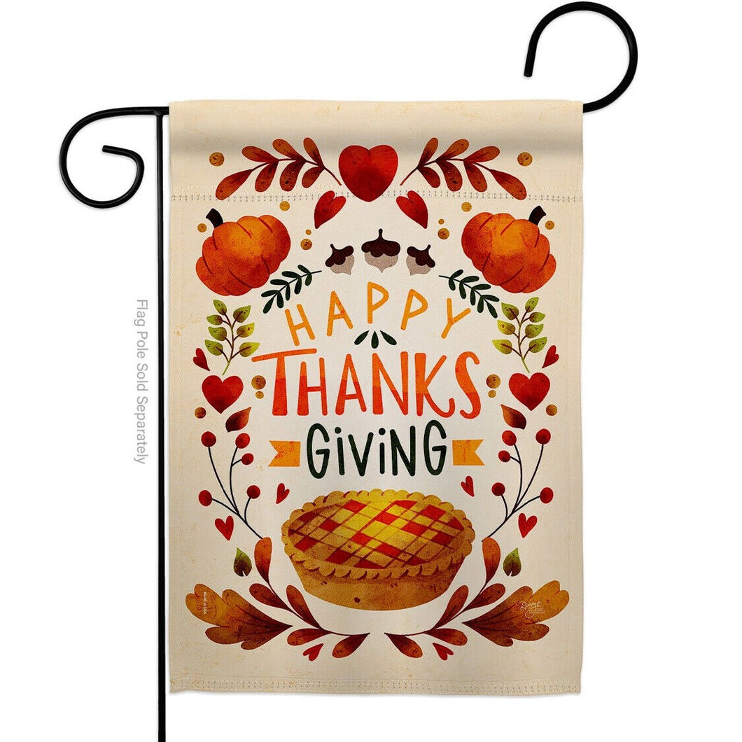 Two Group Flag Thankful Giving Falltime Thanksgiving Sweet Decor Flag