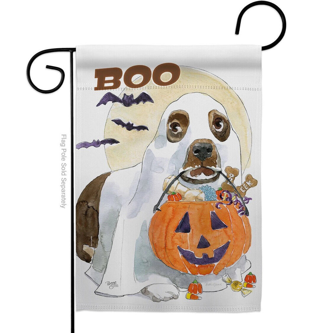 Two Group Flag Halloween Boo Doggie Falltime Dog Decor Flag