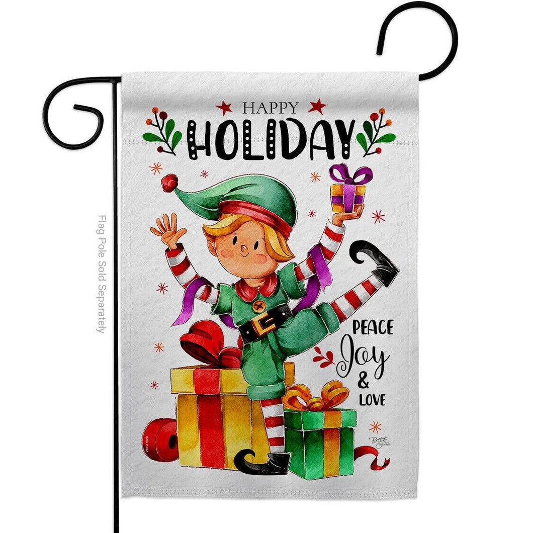 Two Group Flag Flag Elf Holiday Christmasinteronderland Garden House