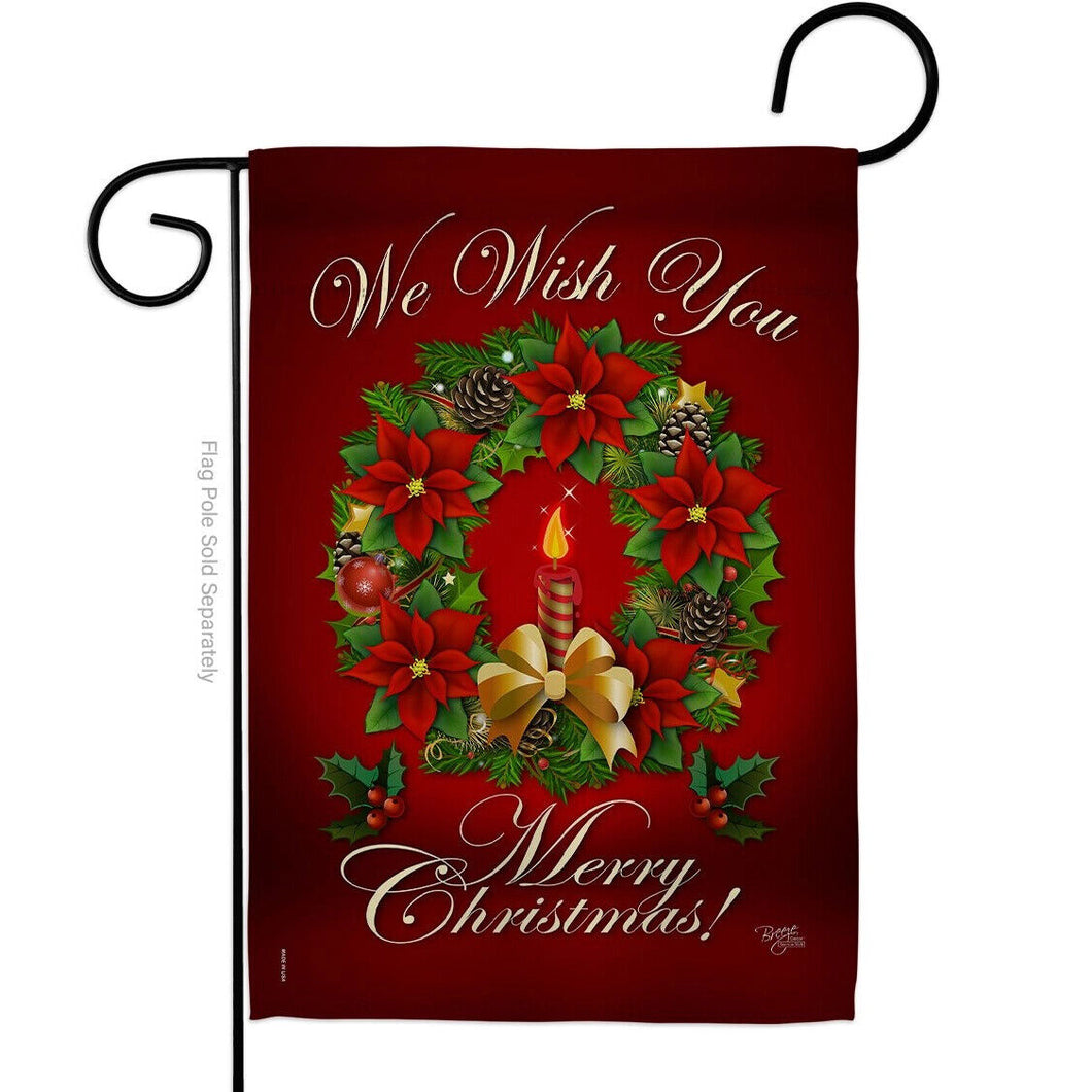 Two Group Flageish Youintertime Christmas Floral Decor Flag