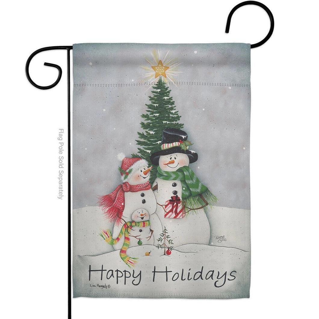 Two Group Flag Snowman Familyintertime Christmasinteronderland Flag