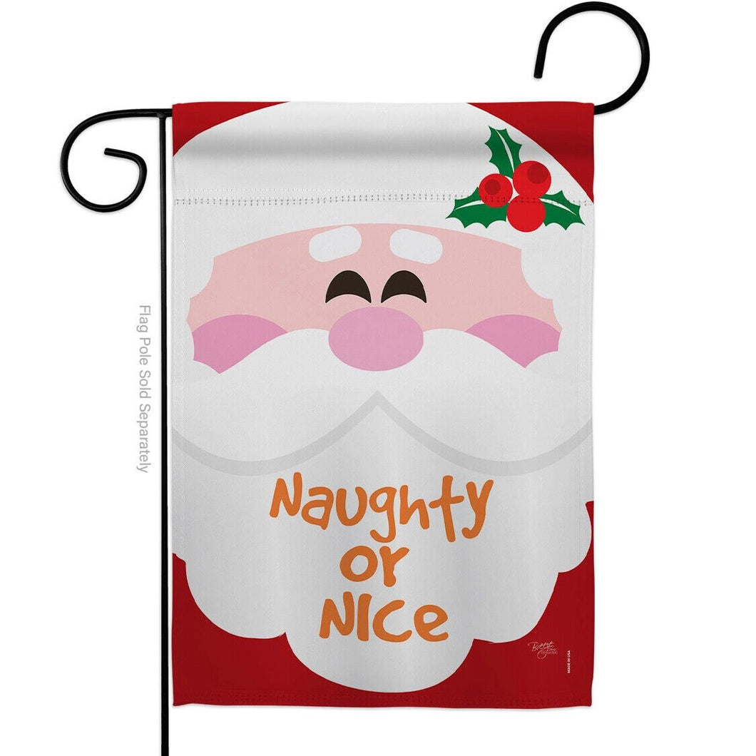 Two Group Flag Naughty Or Niceintertime Christmas Decor Flag