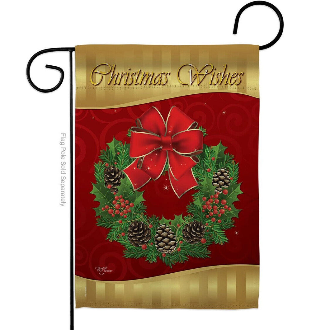 Two Group Flag Christmasishesintertime Floral Decor Flag