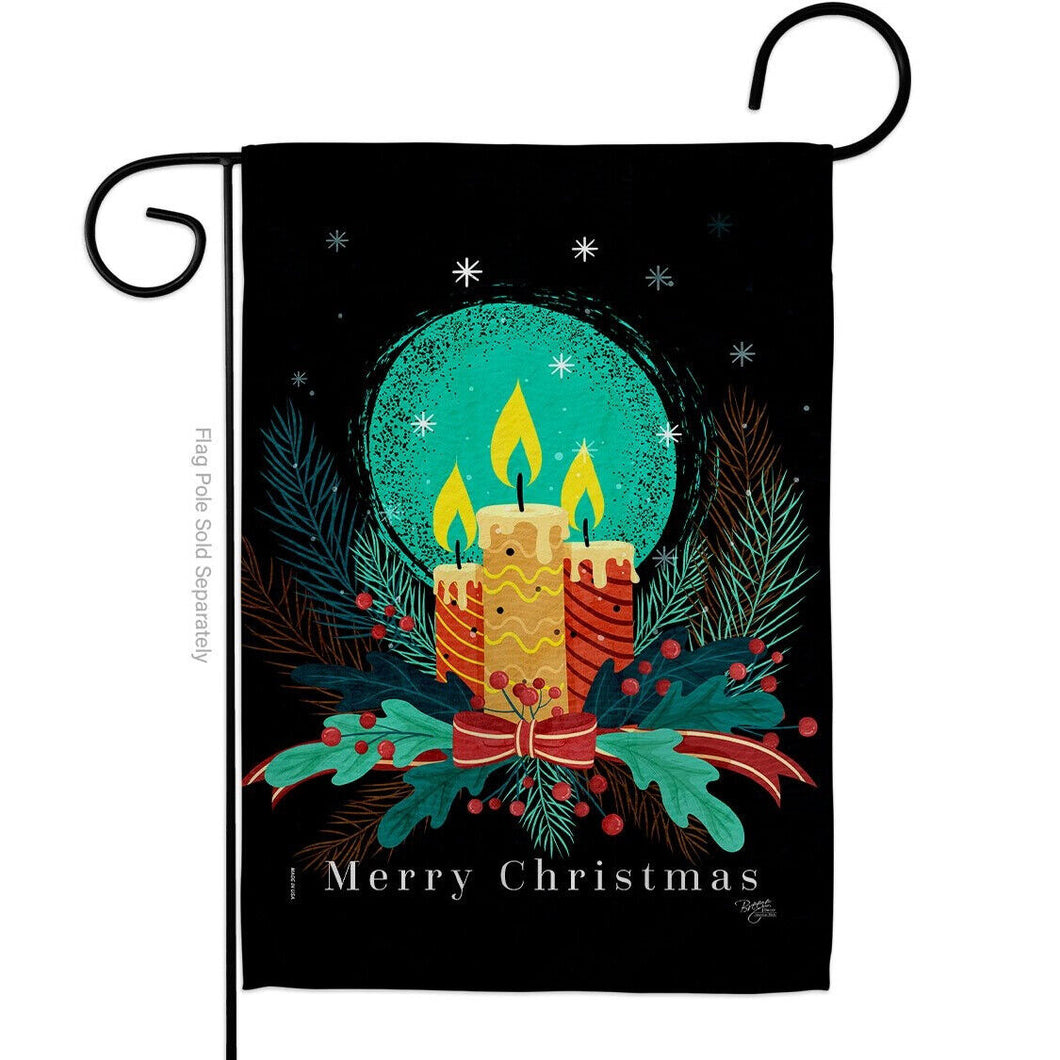 Two Group Flag Christmas Candle Lightsintertime Decor Flag