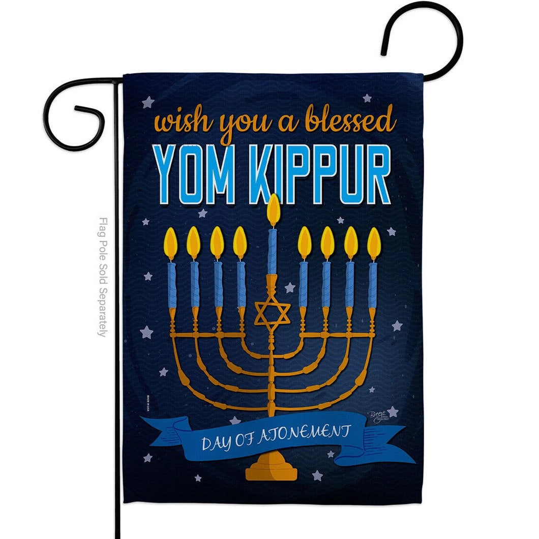 Two Group Flag Flag Blessed Yom Kippur Jewish Garden House 2-Sided Home