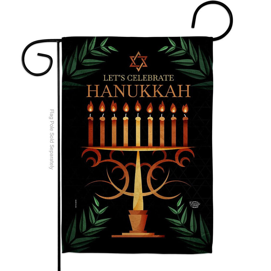 Two Group Flag Flag Celebrate Hanukkah Garden House 2-Sided Home Décor