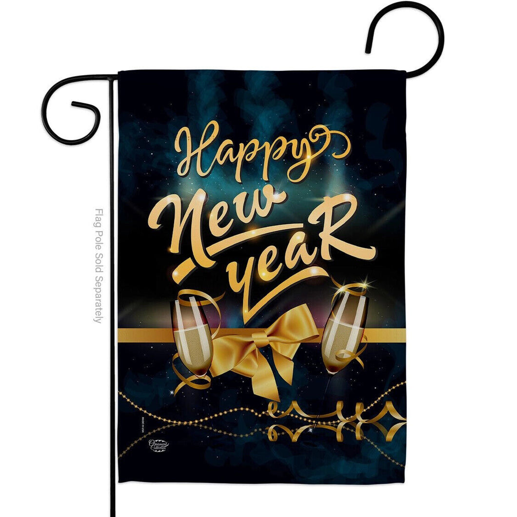 Two Group Flag Cheerful New Yearine Decor Flag