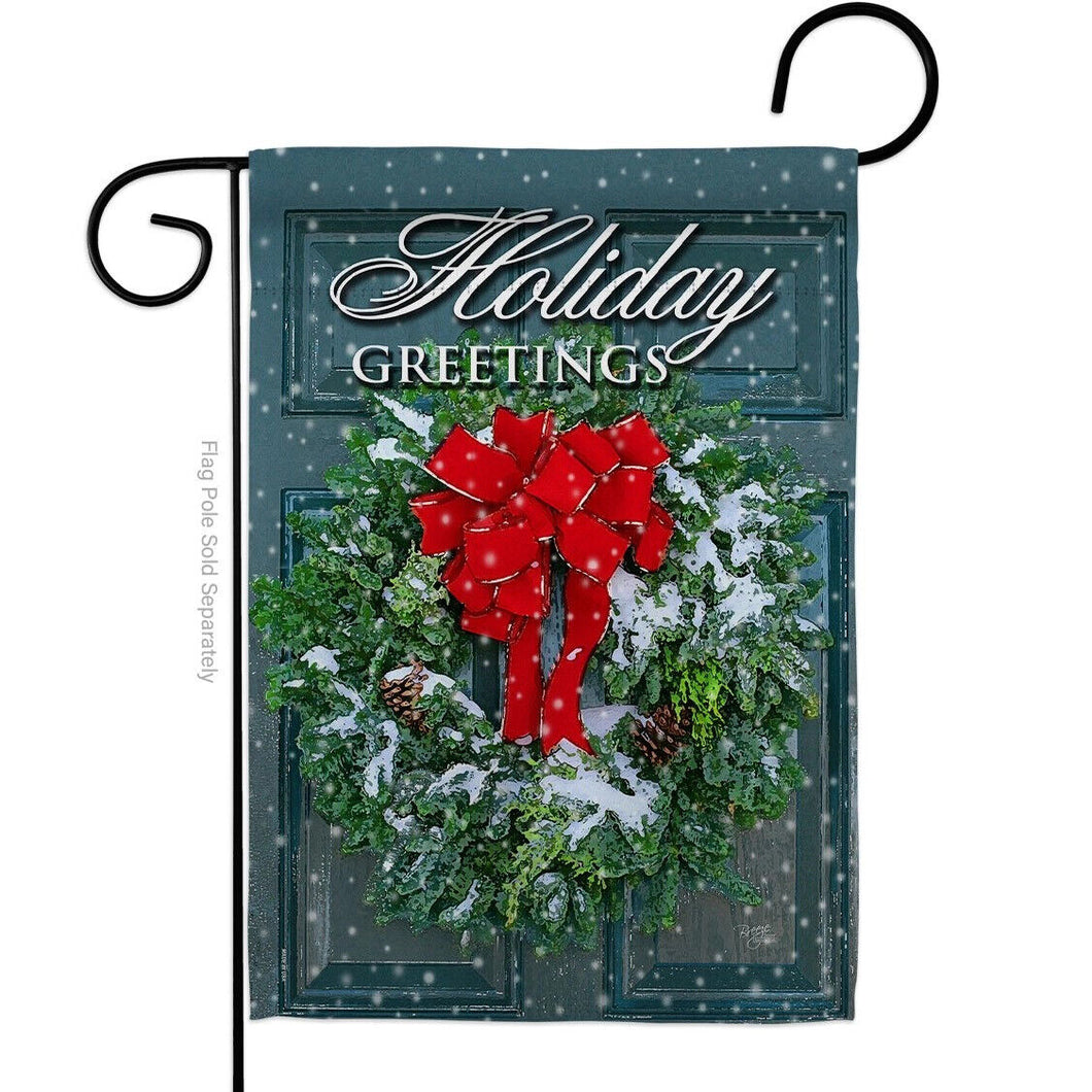 Two Group Flag Holiday Greetingreathintertimeinteronderland Flag