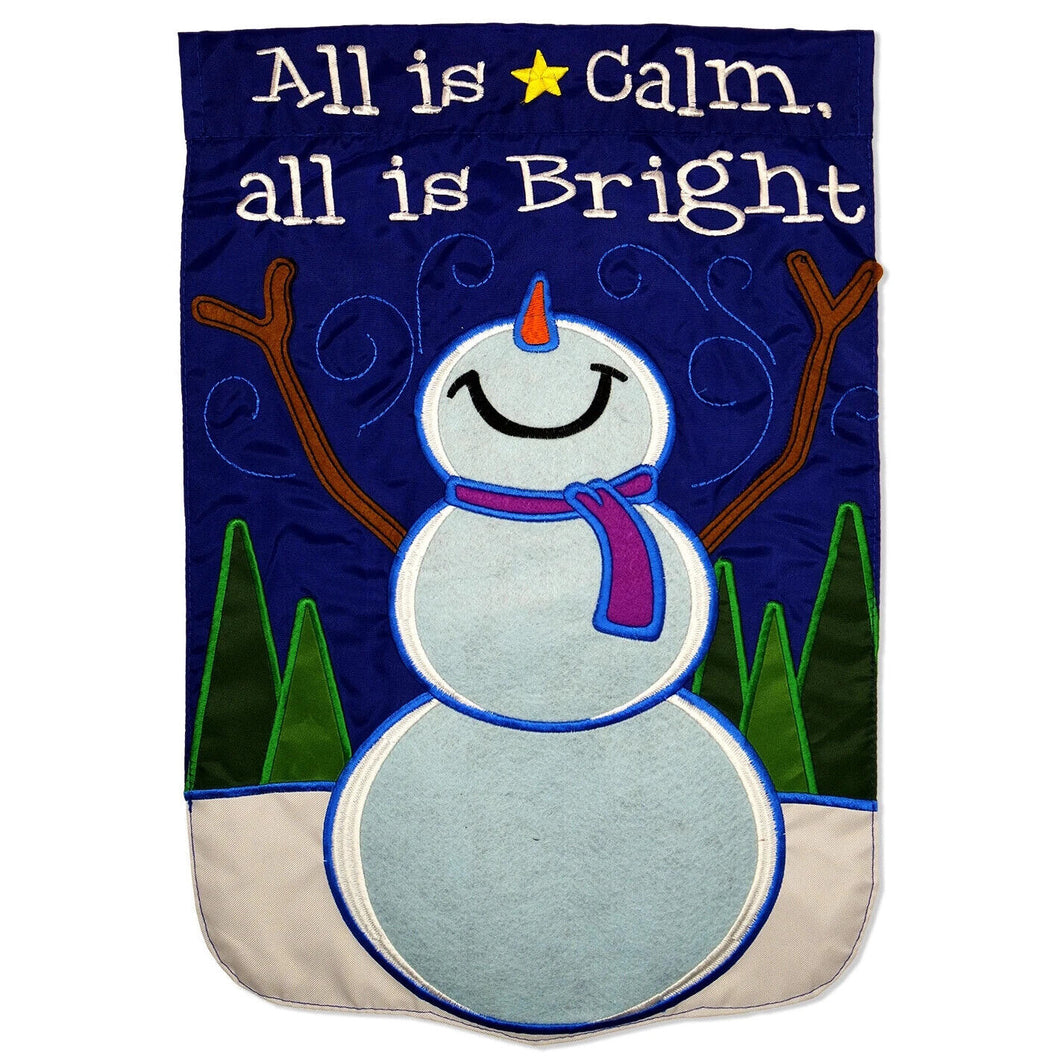 Two Group Flag Flag All Calm Appliqueinteronderland Snowman Garden