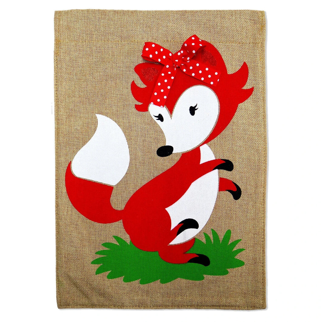 Two Group Flag Flag Spring Fox Burlapildlife Garden House 2-Sided Home