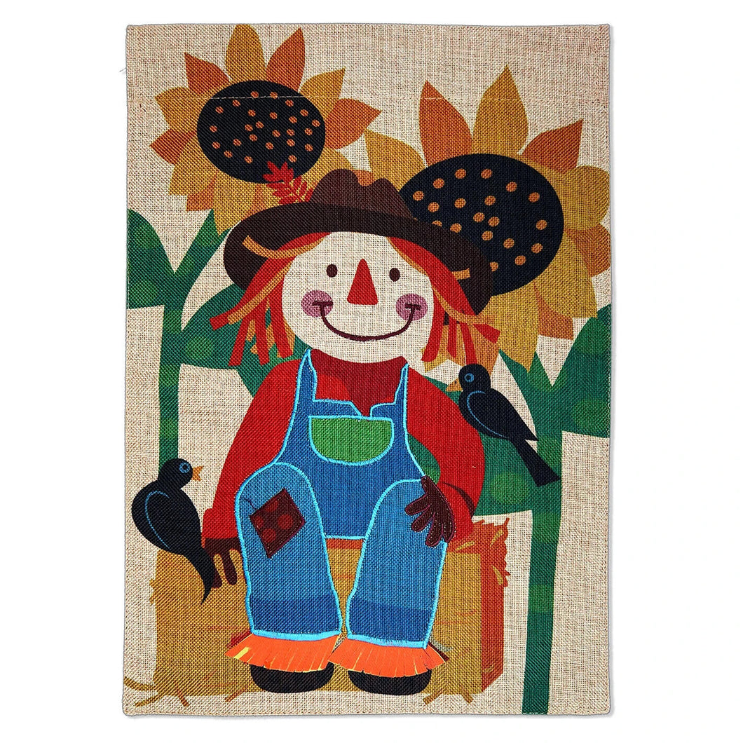 Two Group Flag Flag Happy Fall Scarecrow Harvest Autumn Floral Sunflower