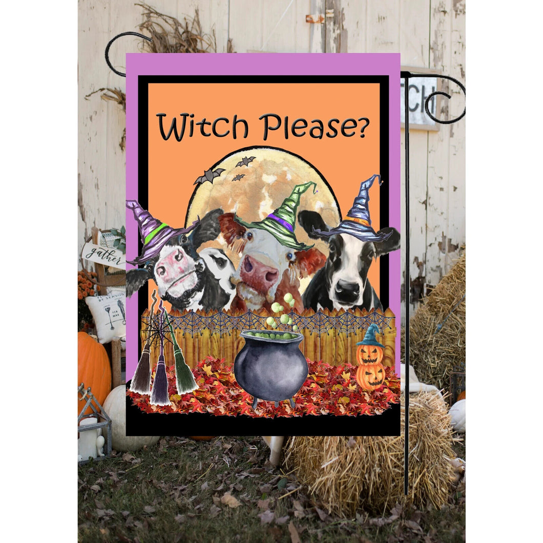 Flags Galoreitch Please Garden Flag     Halloween