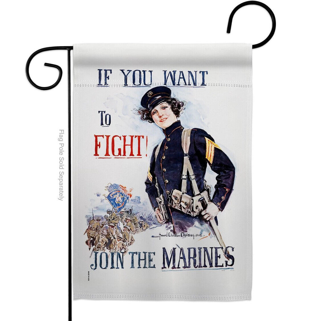 Two Group Flag Join the Armed Forces Military Marine Corps US Historic Flag