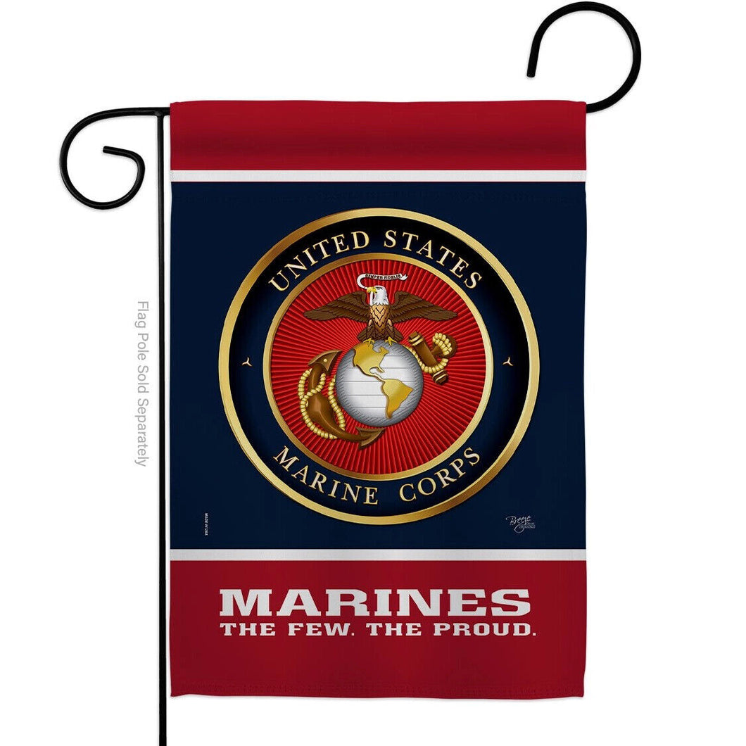 Two Group Flag Proud Marine Corps Armed Forces Military Decor Flag