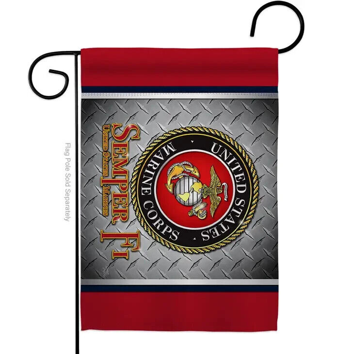 Two Group Flag Flag Semper Fi Marine Corps Garden House 2-Sided Home Décor