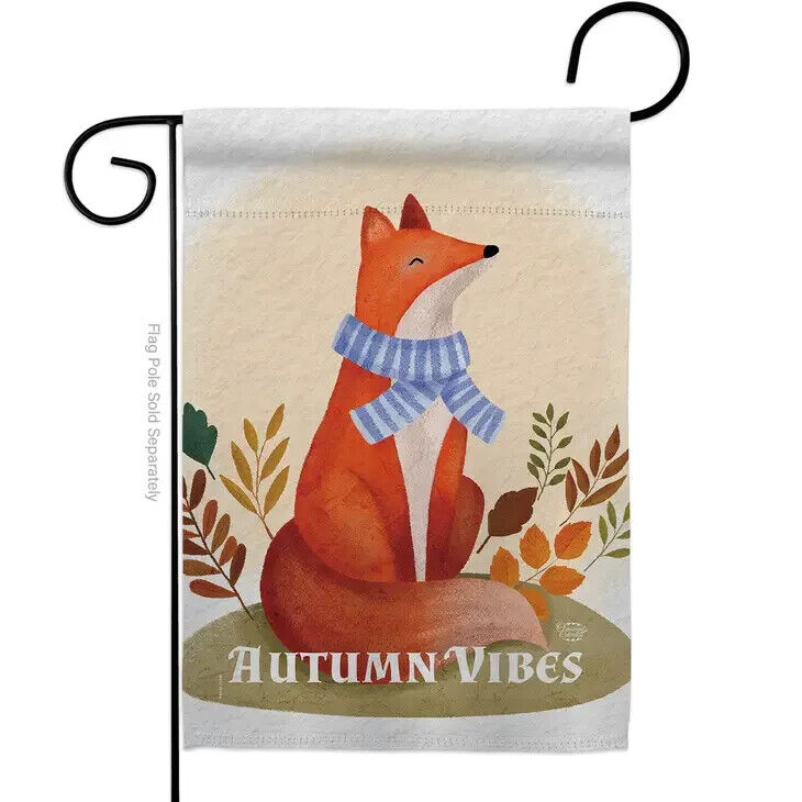 Two Group Flag Flag Autumn Fox Harvestildlife Leave Garden House 2-Sided