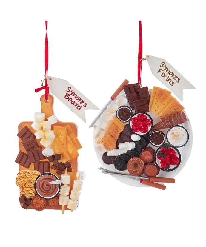 Set of 2 S'mores Board & Fixins' Ornaments D4308