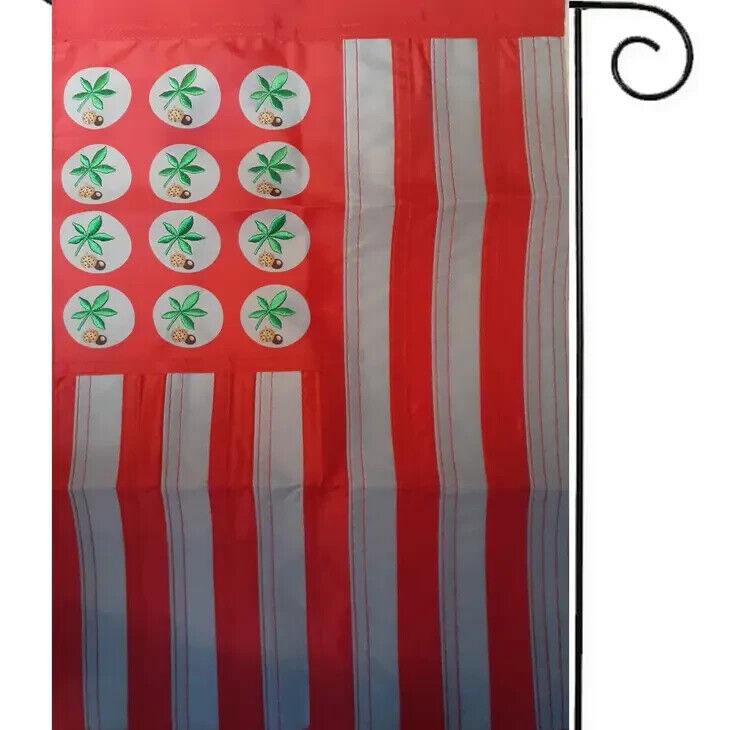 Flags Galore Ohio Buckeye Embroidered Garden Flag