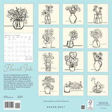 Load image into Gallery viewer, Graphique Floral Ink 2024 12 x 12 Wall Calendar
