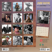 Load image into Gallery viewer, Browntrout John Wayne in the Movies OFFICIAL 2024 12 x 12 Wall Calendar
