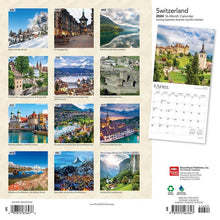 Load image into Gallery viewer, Browntrout Switzerland 2024 12 x 12 Wall Calendar
