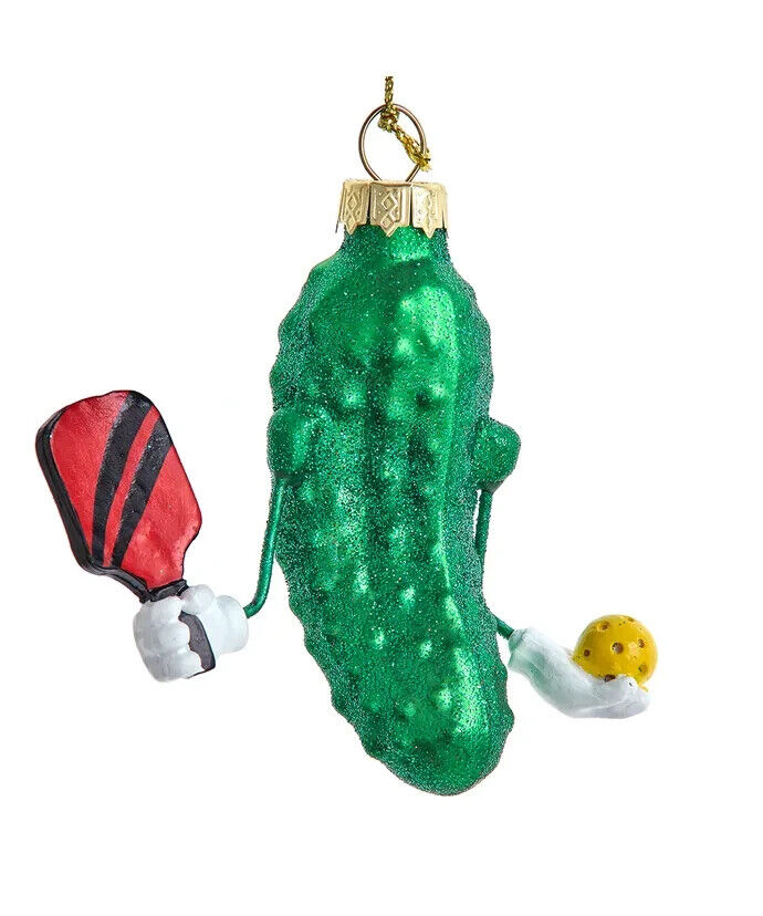 Glass Pickleball Ornament  J8828