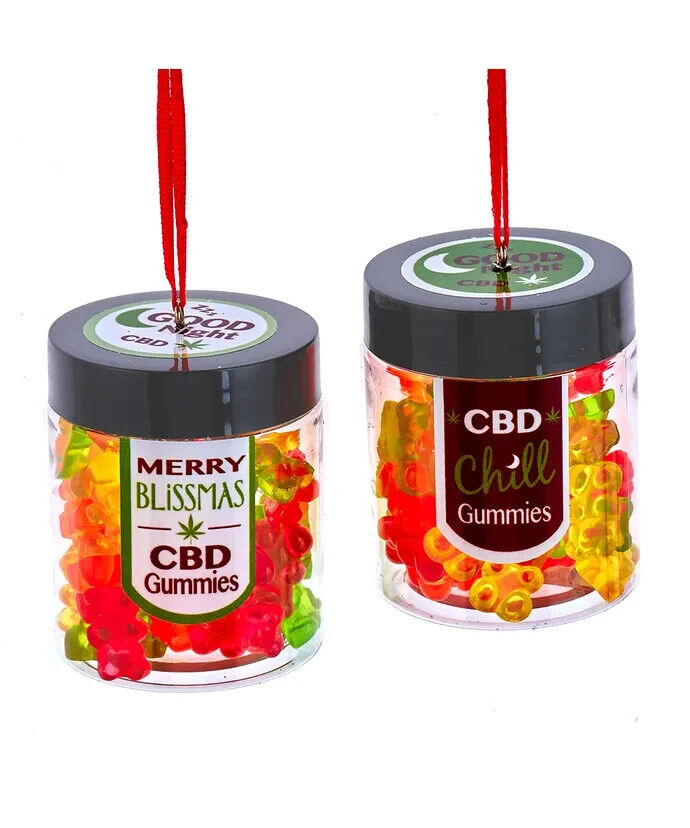 Set of 2 Gummies Jar Ornaments D4286