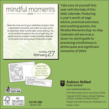 Load image into Gallery viewer, Andrews McMeel Mindful Moments 2024 Day-to-Day Calendar
