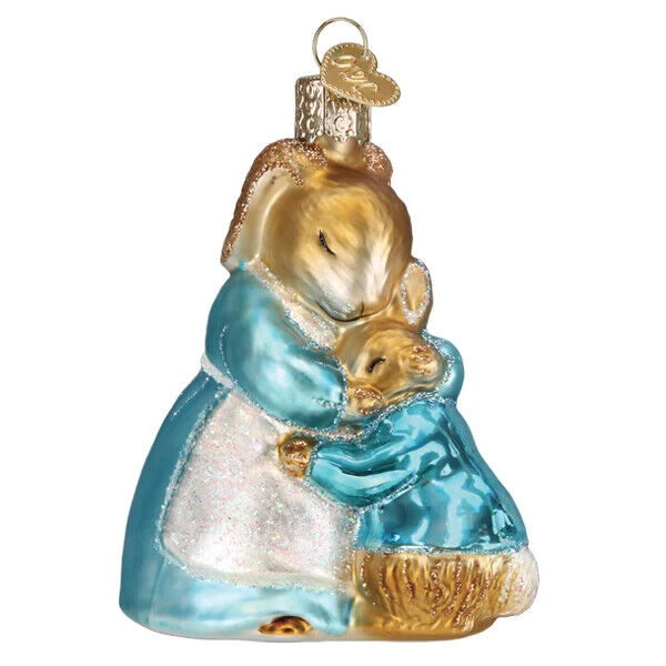 Old World Christmas Mrs. Rabbit And Peter Ornament