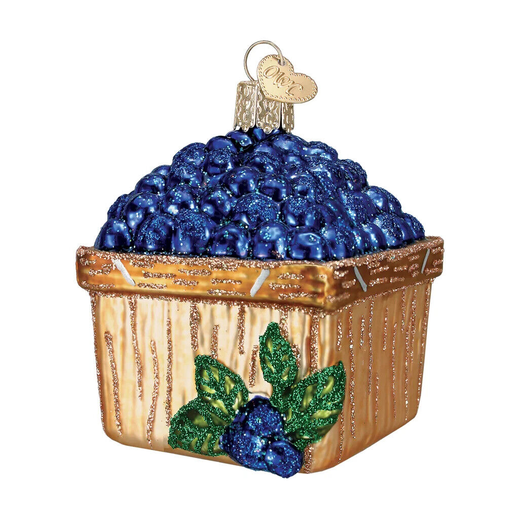 Old World Christmas Basket Of Blueberries