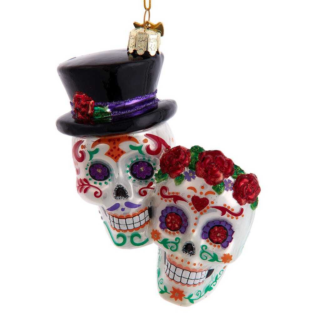 Noble Gems™ Glass Day Of The Dead Couple Ornament NBX0097