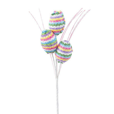 Darice Striped Easter Eggs Pick, 11 inches