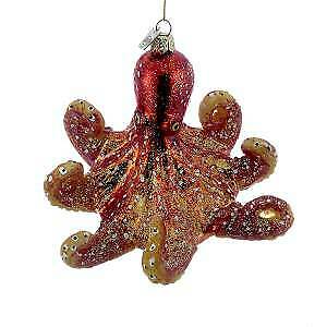 Noble Gems Octopus Glass Ornament