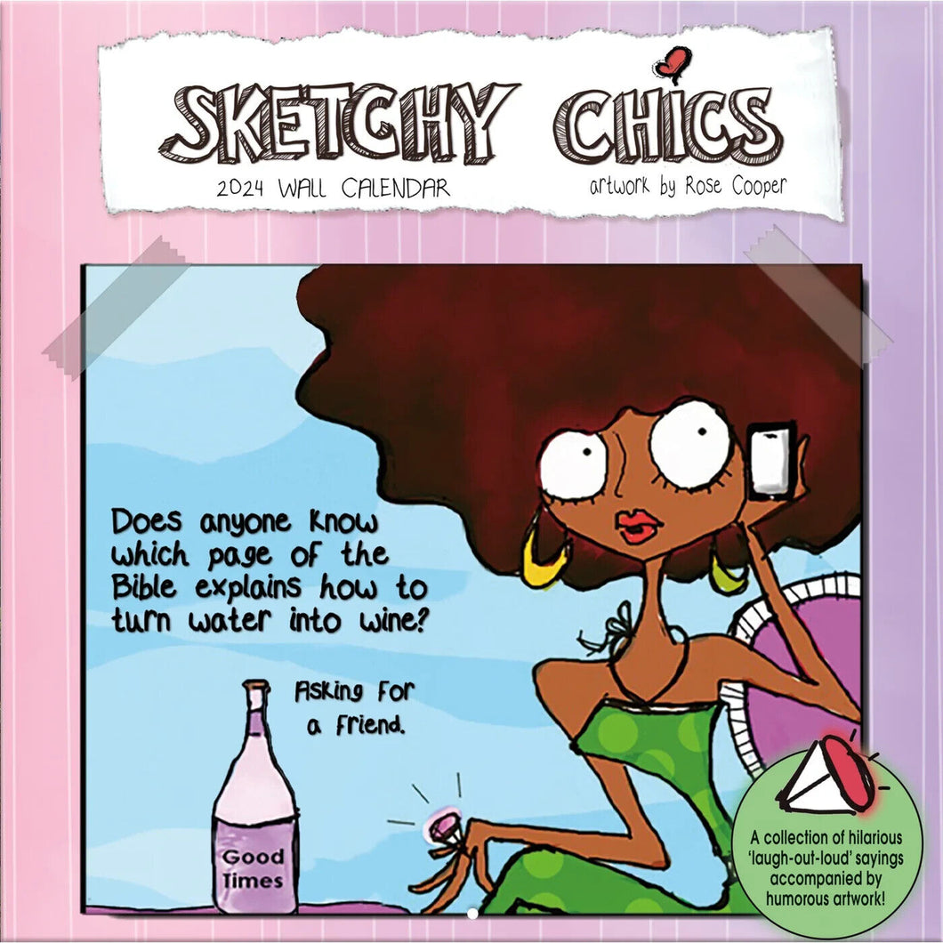 Turner Sketchy Chics 12x12 Wall Calendar