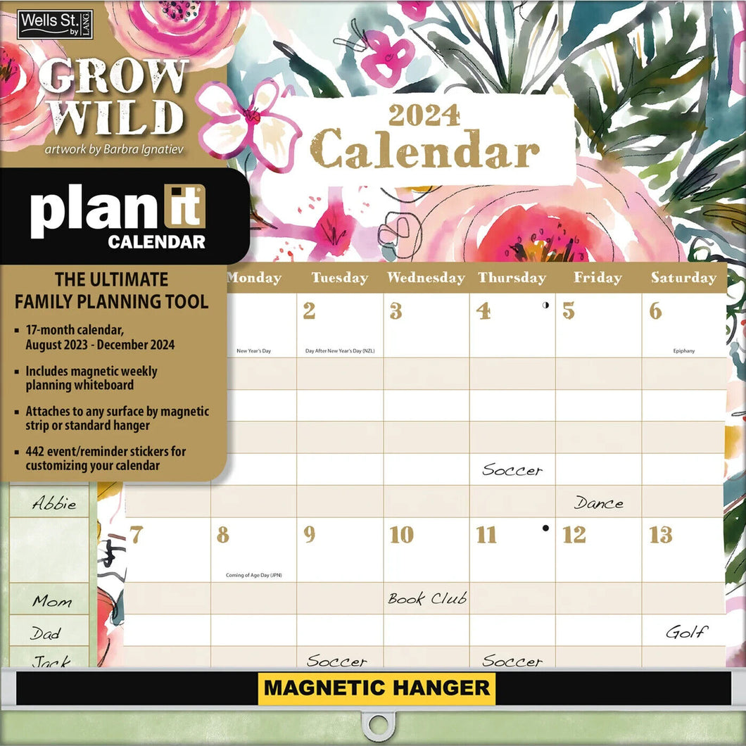 WSBL Grow Wild 2024 Plan-It Calendar