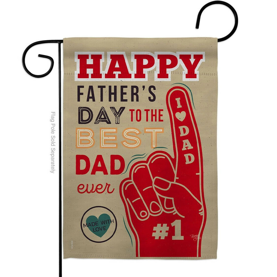 Two Group Flag Best Dad Ever Family Father Day Decor Flag