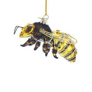 Noble Gems Honey Bee Glass Ornament