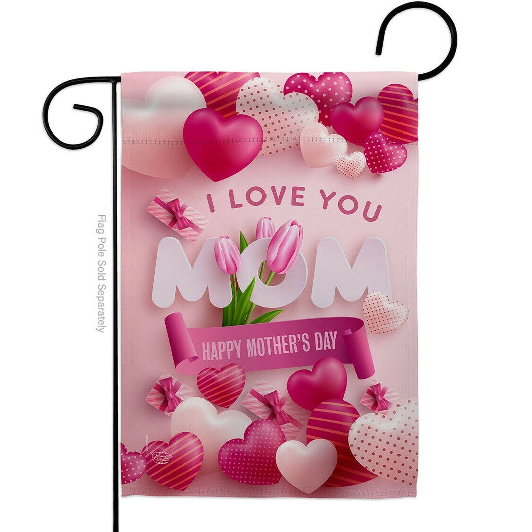 Two Group Flag Love U Mom Family Mother Day Decor Flag