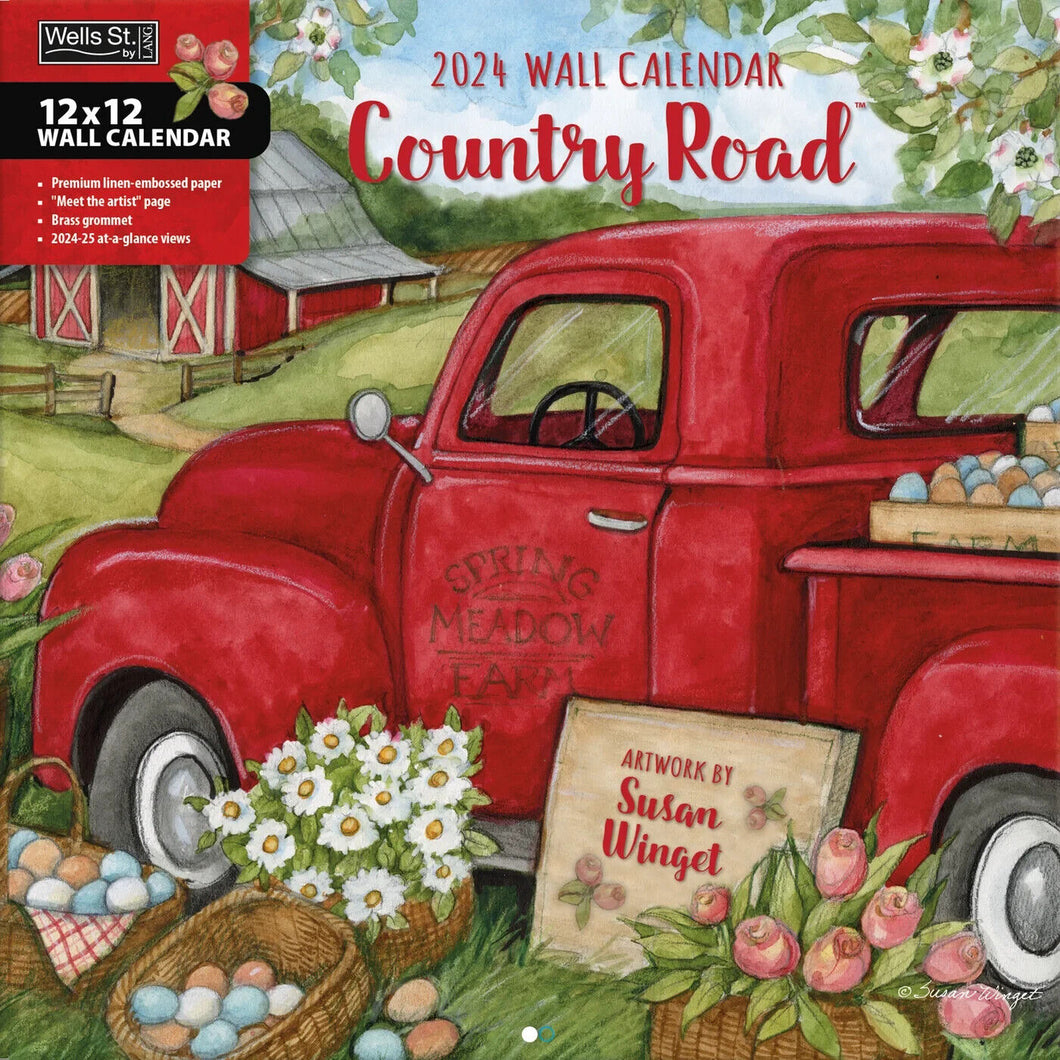 WSBL Country Road 2024 Wall Calendar