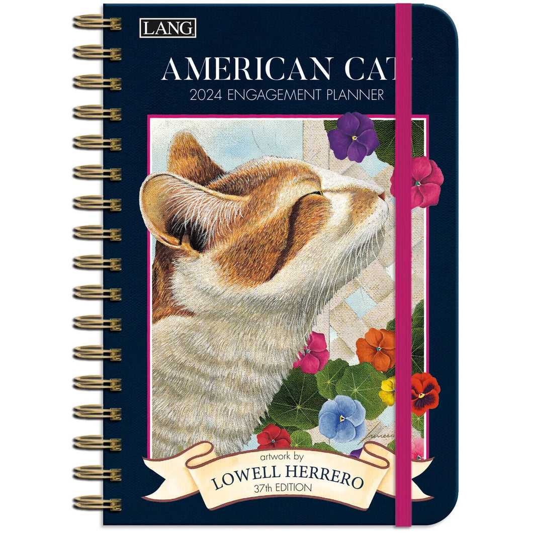 Lang American Cat 2024 Spiral Bound Engagement Planner