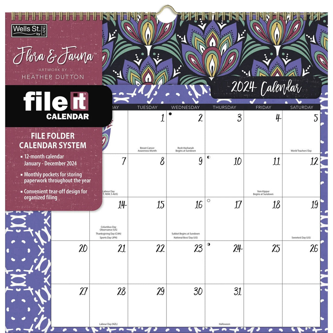 WSBL Flora & Fauna 2024 File-It Calendar