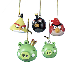 Angry Birds Mini Ornaments, 5-Piece Set