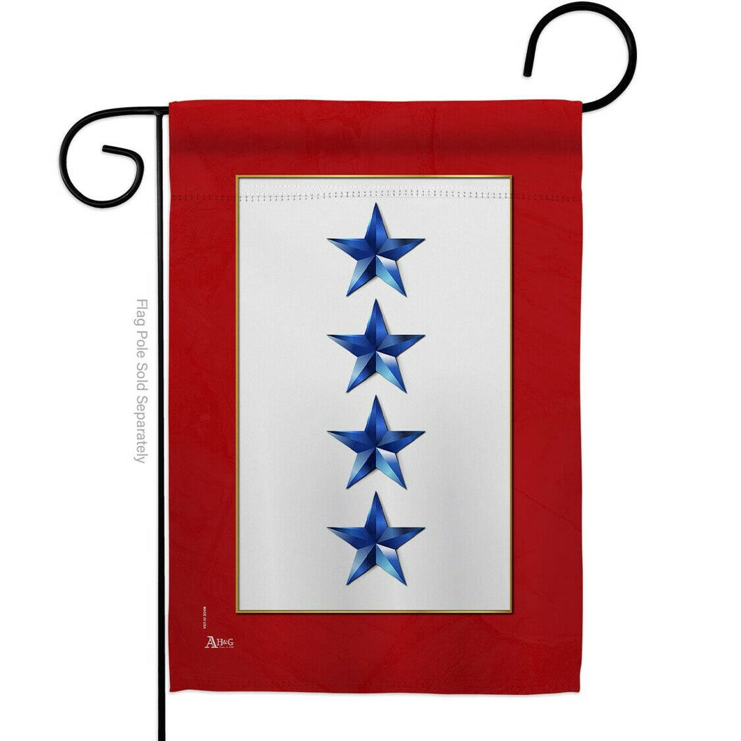 Two Group Flag Flag Four Blue Stars Military Service Garden House 2-Sided